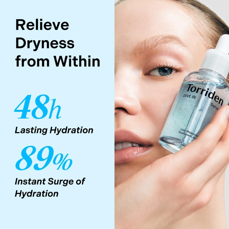 Torriden DIVE IN Hyaluronic Acid Serum 50ml Deep Hydration to Get Glow Skin, Hyaluronic Acid, Panthenol, Allantoin | Korean Facial Serum Cyprus