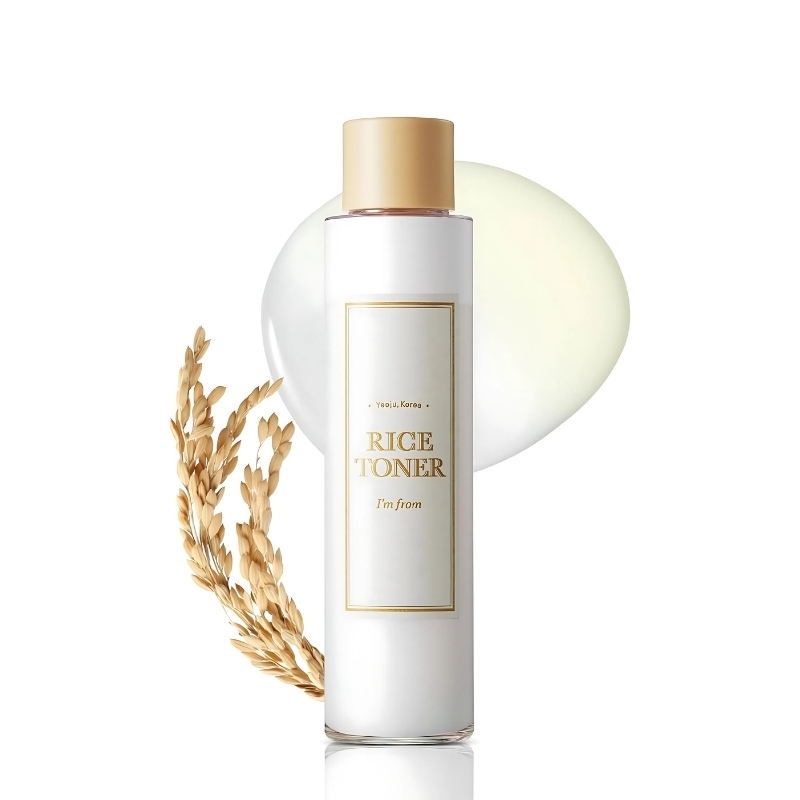 I'm from Rice Toner, 77.78% Rice Extract from Korea, Glow Essence with Niacinamide, Hydrating for Dry Skin, Vegan, Alcohol Free, Fragrance Free cyprus korean cosmetics