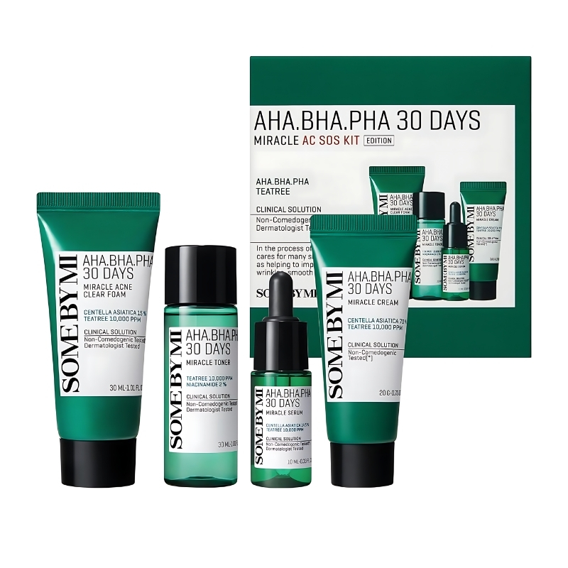 Some By Mi - AHA, BHA, PHA 30 Days Miracle AC SOS Kit (4 pcs)