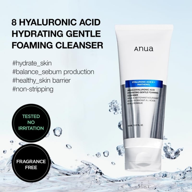 Anua - 8 Hyaluronic Acid Hydrating Gentle Foaming Cleanser 150ml - Image 4