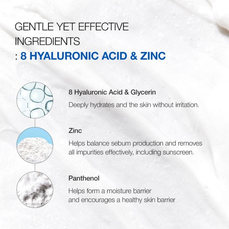 Anua - 8 Hyaluronic Acid Hydrating Gentle Foaming Cleanser 150ml - Image 3