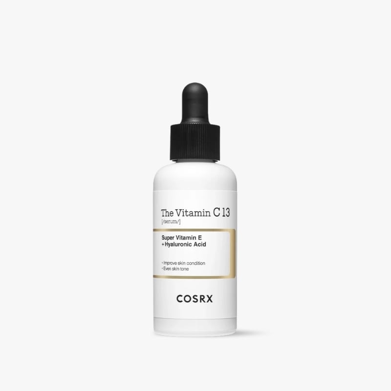 CosRX The Vitamin C 13 serum bottle with a dropper cap on a white background.