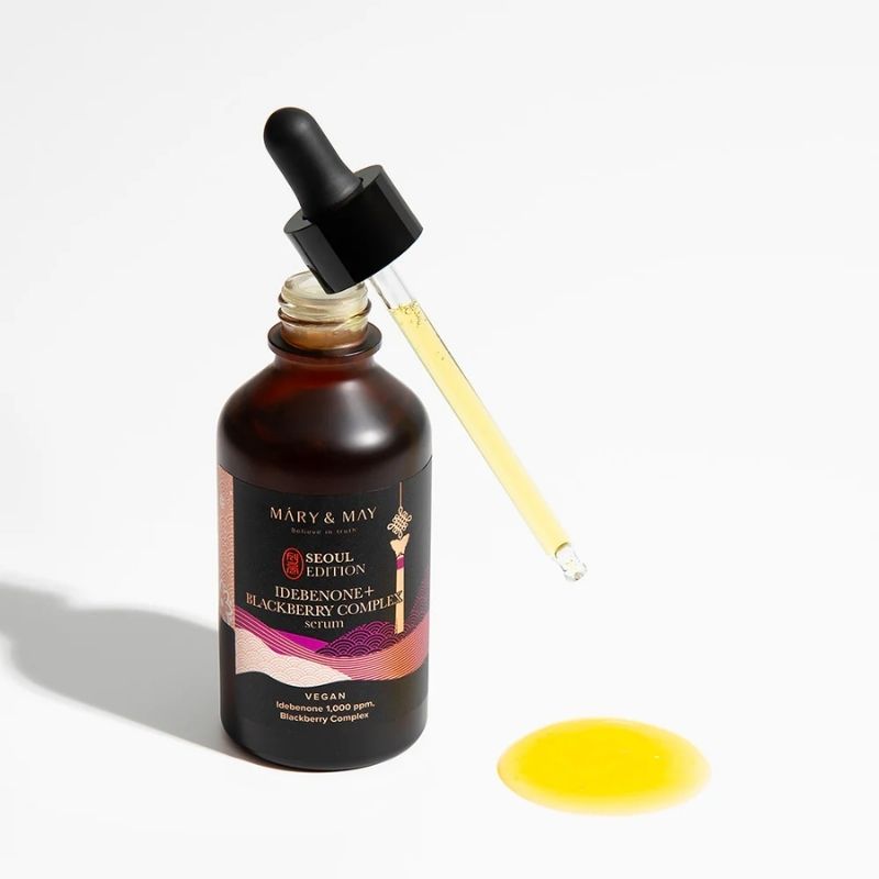 Mary&May SEOUL EDITION Idebenone Blackberry Complex Serum - Korean Anti Aging Face Serum for Skin Elasticity, Nourishing and Radiance - Fragrance-Free, Vegan, and Cruelty-Free