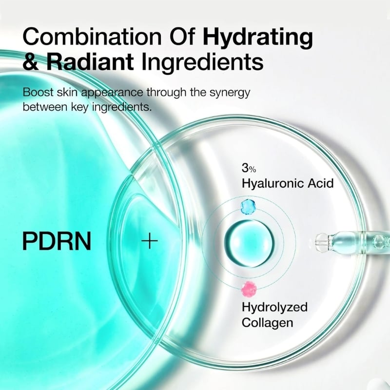 Combination of hydrtating and radiant ingredients with Anua PDRN Hyaluronic Acid Capsule 100 Serum, Radiant Face Serum, Hyaluronic Acid, Hydration, Moisture Plumping effect, Natural color, Fragrance free, Korean Skincare, 30ml Helps maintain the skin's moisture barrier while providing its natural radiance, delivering long-lasting hydration for a healthy and luminous/radiant appearance