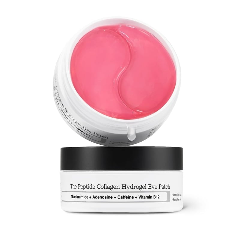 COSRX Peptide Collagen Hydrogel Eye Patch, 60 Patches, Under Eye Patches for Puffy Eyes and Dark Circles with Caffeine, Korean Skin Care