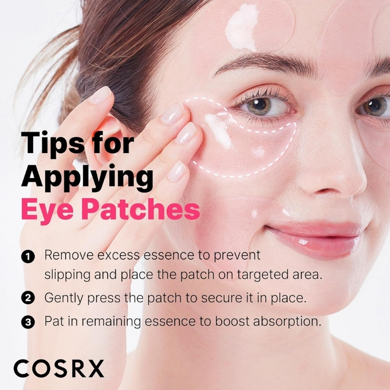 COSRX Peptide Collagen Hydrogel Eye Patch, 60 Patches, Under Eye Patches for Puffy Eyes and Dark Circles with Caffeine, Korean Skin Care