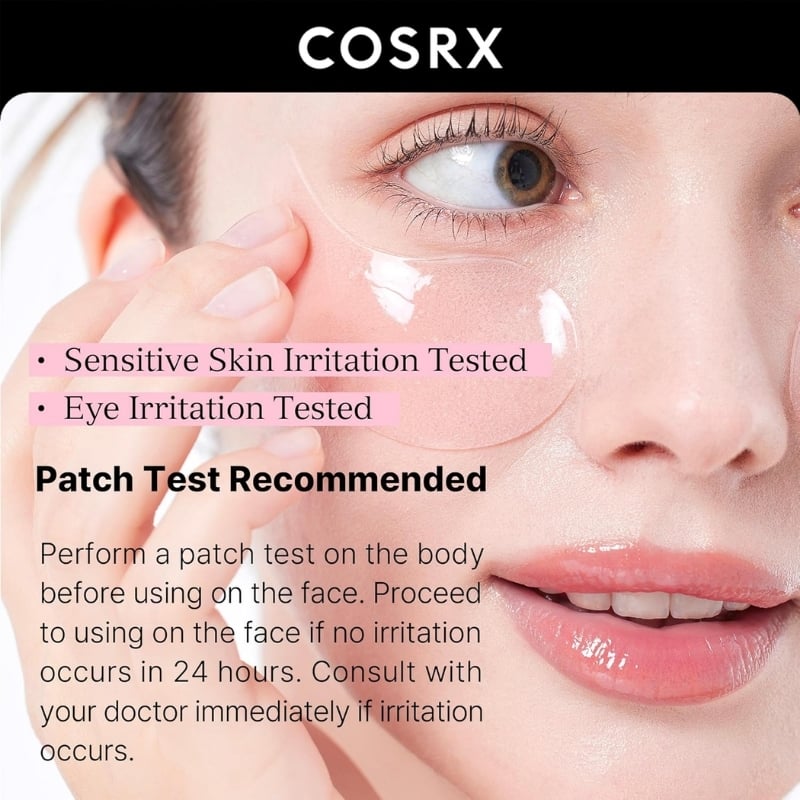 COSRX Peptide Collagen Hydrogel Eye Patch, 60 Patches, Under Eye Patches for Puffy Eyes and Dark Circles with Caffeine, Korean Skin Care