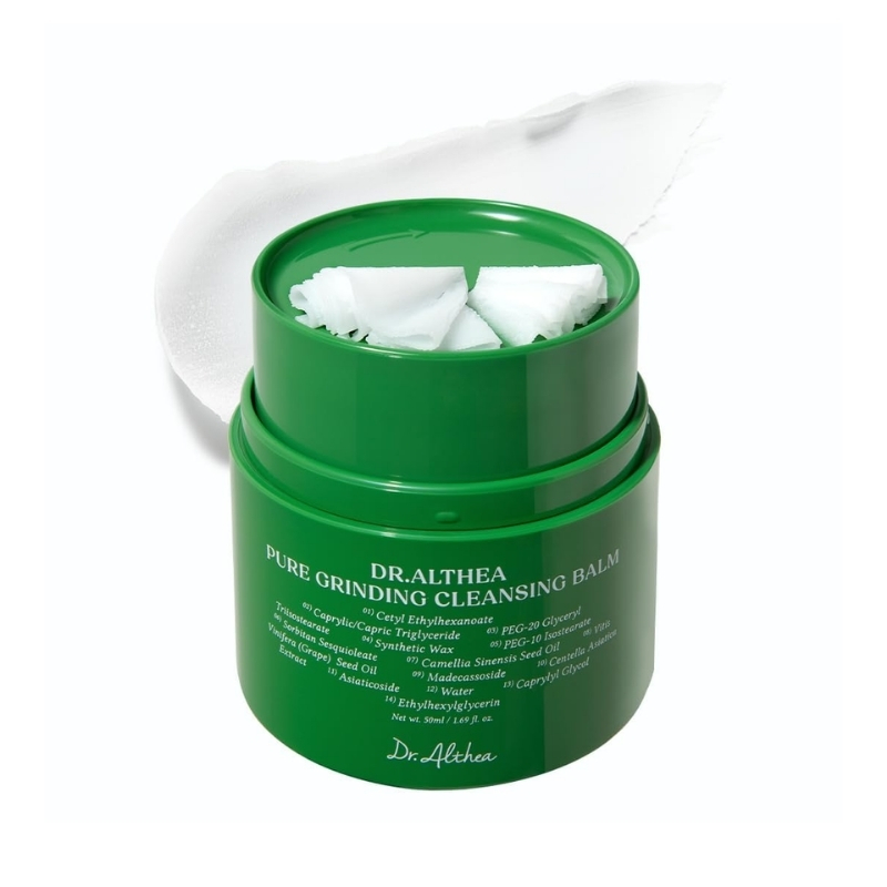 Dr.Althea Pure Grinding Cleansing Balm | Hygenic One-Step Makeup Cleansing Oil with Madecassoside | Non-Greasy Sorbet Texture | Soothing for All Skin Types | Korean Vegan Skin Care