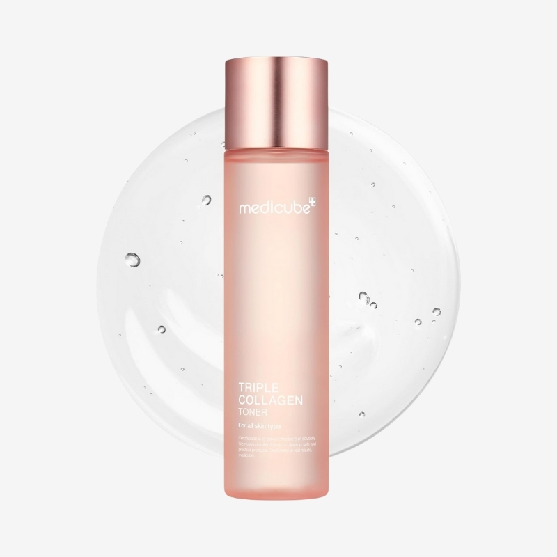 Medicube Triple Collagen Toner - Hydrolyzed, Atelo, & Soluble Collagen for Deep Hydration & Plump Skin - Fast-Absorbing Formula for All-Day Suppleness, Korean Skincare (4.73 fl.oz.)