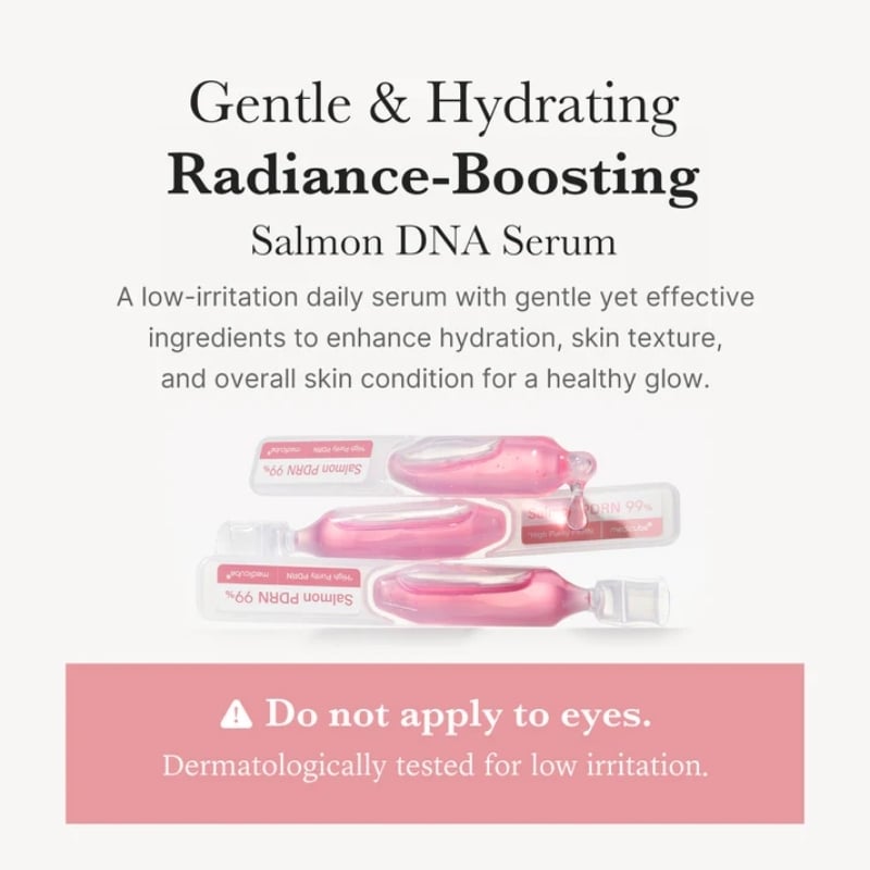 medicube Salmon DNA PDRN Pink One Day Serum | 99% Salmon DNA PDRN Intensive Ampoule, Collagen, Glutathione, Hyaluronic Acid - Improves skin radiance | Korean skincare