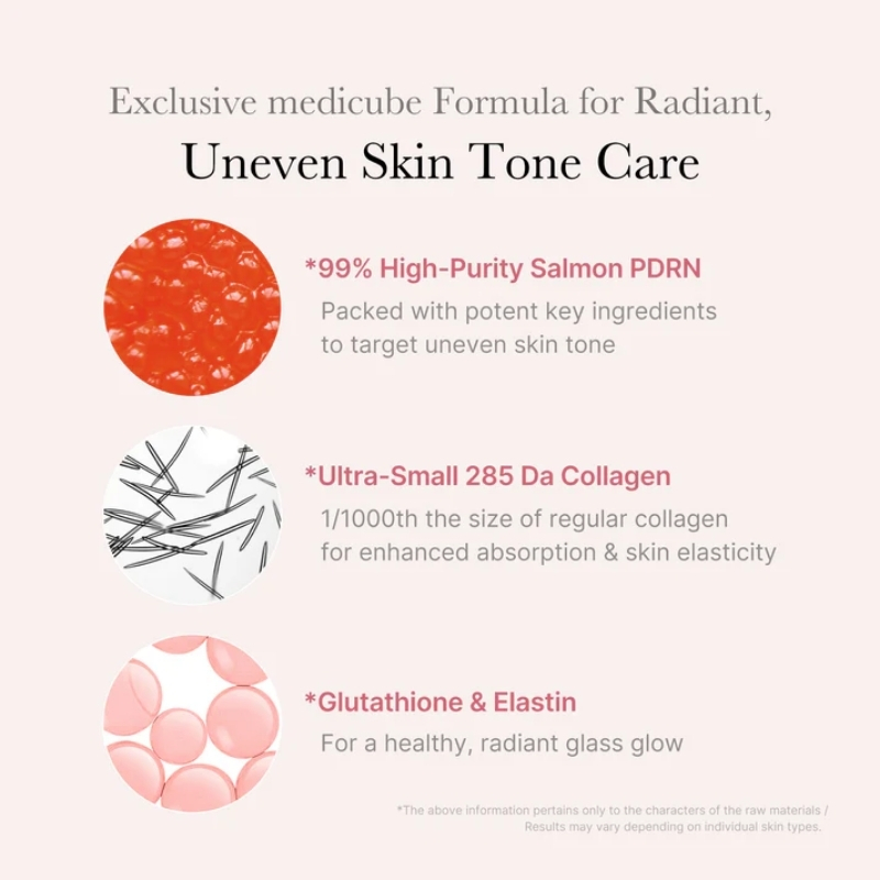 medicube Salmon DNA PDRN Pink One Day Serum | 99% Salmon DNA PDRN Intensive Ampoule, Collagen, Glutathione, Hyaluronic Acid - Improves skin radiance | Korean skincare
