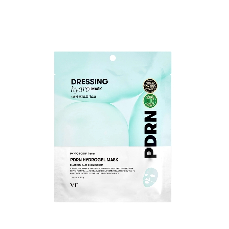 VT COSMETICS PDRN Hydrogel Mask(33gx4ea), Intensive Nourishing & Rejuvenating Overnight Mask, Skin Repair, Elasticity Boost, Hydrating & Plumping, Korean Skincare