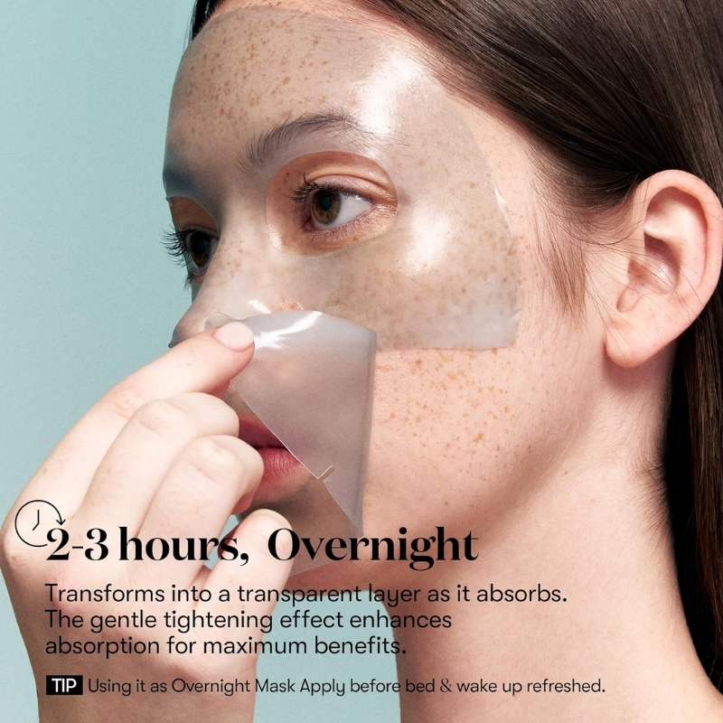 VT COSMETICS PDRN Hydrogel Mask(33gx4ea), Intensive Nourishing & Rejuvenating Overnight Mask, Skin Repair, Elasticity Boost, Hydrating & Plumping, Korean Skincare