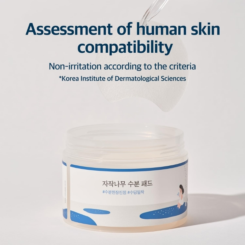 ROUND LAB Birch Juice Moisturizing Pad 80pcs, Hydrating and Soothing Facial Pads, Triple-Layer Toner Pads with Birch Sap and Hyaluronic Acid, Cooling for Sensitive Skin, Non-Sticky, Korean Skin Care