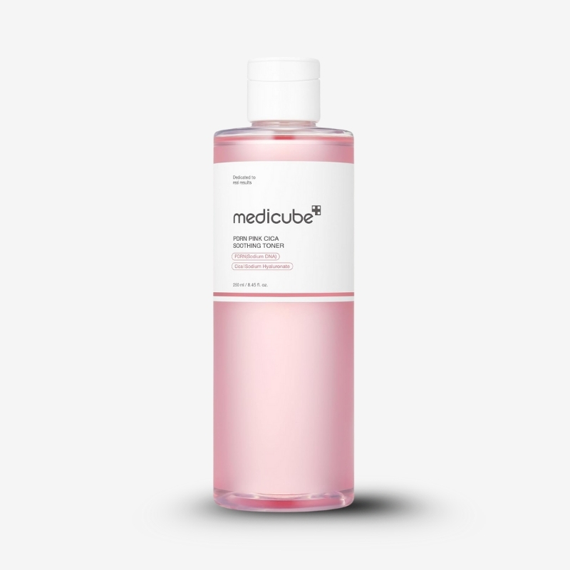 medicube Salmon DNA PDRN Pink CICA Soothing Toner I Pink Glow Toner for Skin Boosting, Soothing and Calming, Uneven Skin Tone, Peptide & Niacinamide, Korean Skin Care 250ml