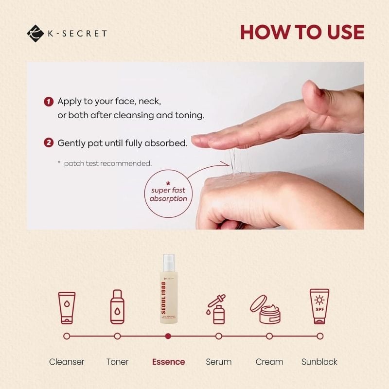 K-SECRET SEOUL 1988 ESSENCE : SNAIL MUCIN 97% + RICE