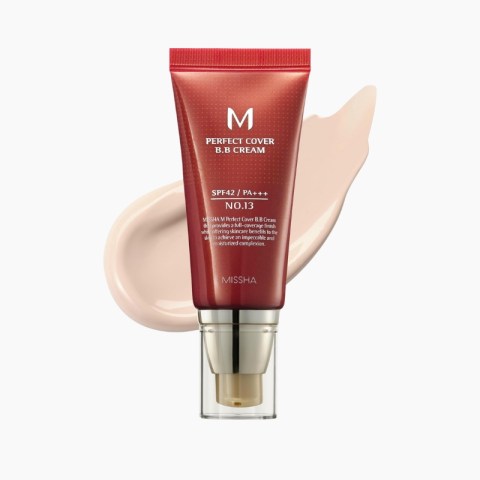 MISSHA M Perfect Cover BB Cream SPF 42 Tinted Moisturizer for face with SPF korean cosmetics cyprus 13-Bright-Beige