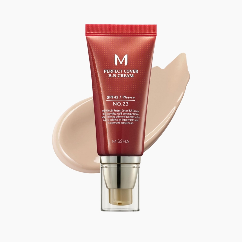 MISSHA M Perfect Cover BB Cream SPF 42 Tinted Moisturizer for face with SPF korean cosmetics cyprus 23 Natural Beige