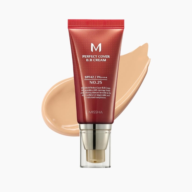 MISSHA M Perfect Cover BB Cream SPF 42 Tinted Moisturizer for face with SPF korean cosmetics cyprus 25 Warm Beige