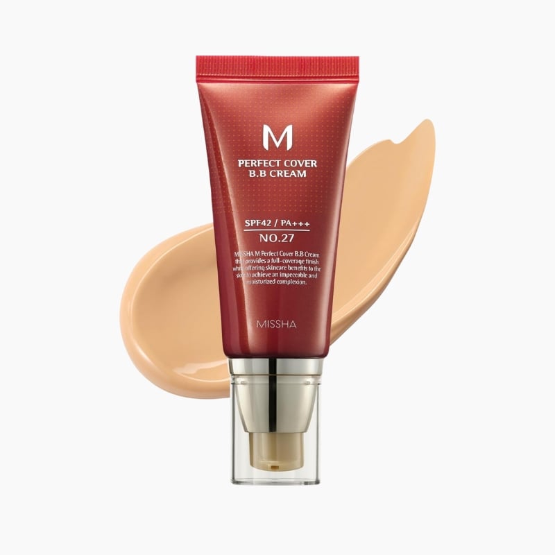MISSHA M Perfect Cover BB Cream SPF 42 Tinted Moisturizer for face with SPF korean cosmetics cyprus 27 Honey Beige