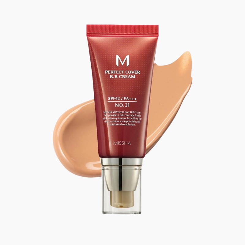 MISSHA M Perfect Cover BB Cream SPF 42 Tinted Moisturizer for face with SPF korean cosmetics cyprus 31 Golden Beige