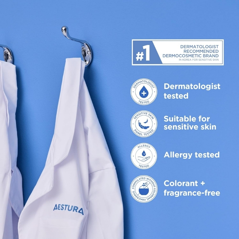 AESTURA ATOBARRIER365 Lightweight Korean Face Moisturizer with Ceramides | Strengthens Barrier, Fast-Absorbing Hydration, Suitable for Dry, Normal & Sensitive Skin, 150ML