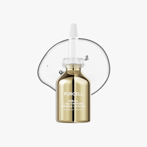 PURCELL - 88B/mL L-Glutathione Flexible Liposome, 5% Glutathione Face Serum - High Concentration with Vitamin B3, Vitamin E, Tranexamic Acid, Hydrating & Brightening, Lightweight, 1.01 oz