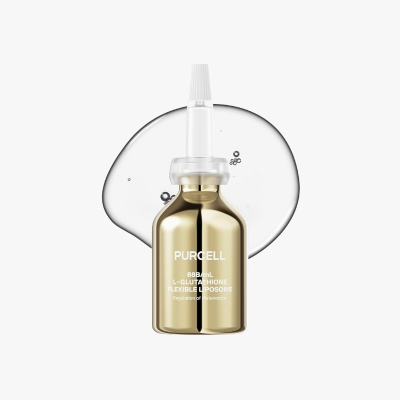 PURCELL - 88B/mL L-Glutathione Flexible Liposome, 5% Glutathione Face Serum - High Concentration with Vitamin B3, Vitamin E, Tranexamic Acid, Hydrating & Brightening, Lightweight, 1.01 oz
