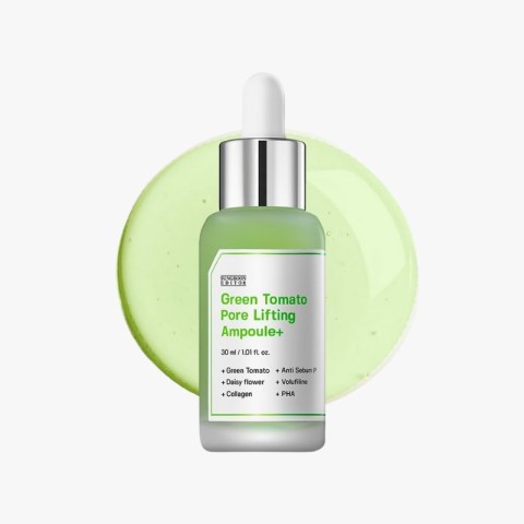 SUNGBOON EDITOR Green Tomato Pore Lifting Ampoule | Pore Minimizer Serum with Niacinamide & Green Tomato Extract | Hydrating & Firming Care for Sensitive Skin | Korean Skincare