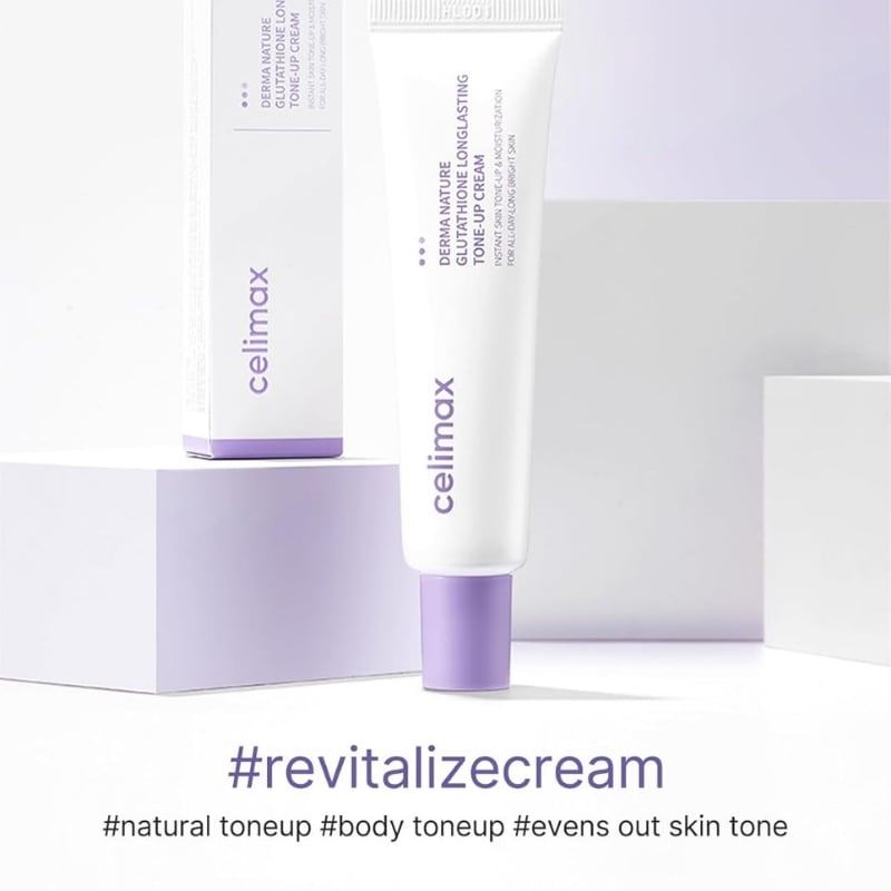 celimax Derma Nature Glutathione 9 Hour Long Lasting Tone Up Cream | Even Toning for Soothing, Hydrating, Moisturizing, celimax cyprus