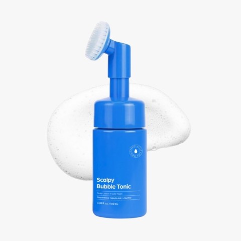 Seapuri Leave-In Exfoliating Scalp Treatment - Detox Bubble Tonic for Dry & Itchy Scalp, Removes Flakes, Sebum & Buildup, Salicylic Acid & Menthol, Korean Hair Care