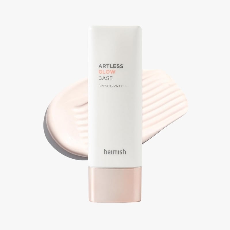 HEIMISH Artless Glow Base 1.35fl.oz/40ml, Multipurpose Makeup Base, Primer, Highlighter, Tone Up Sunscreen for face, Lightweight, Non-greasy, Hydrating, Natural Finish with SPF 50+ PA++++