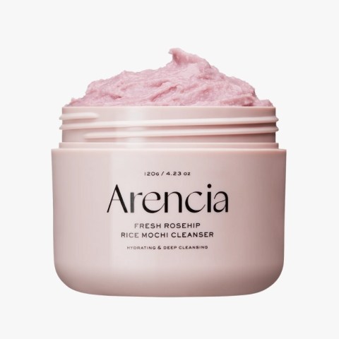 Arencia Rosehip Brightening Rice Mochi Face Cleanser & Daily Scrub - Moisturizing, Exfoliating & Deep-Cleansing - All Skin Types with Rice Powder & Rice Water, korean cosmetics, justcosmetics.cy