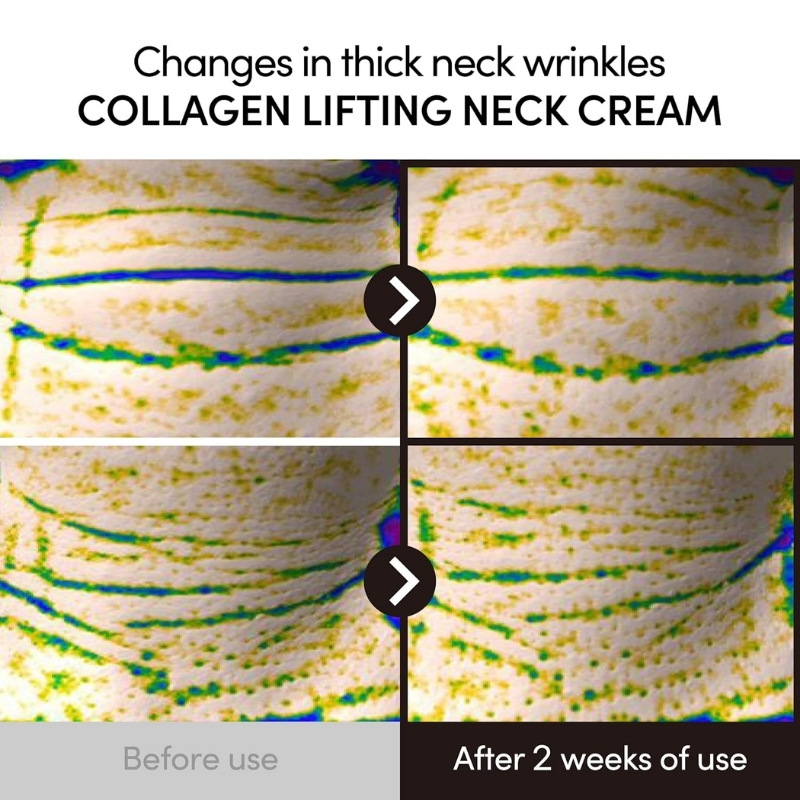 LAGOM Collagen Lifting Neck Cream with Massage Roller for Jawline and Face, Wrinkle Care, Korean Skincare