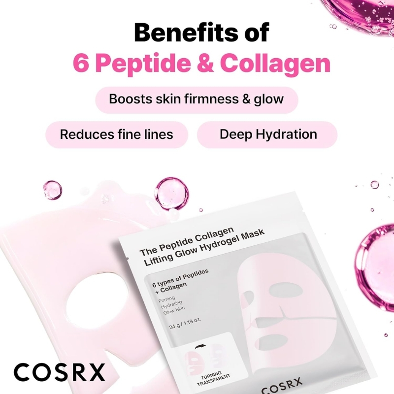 New in COSRX The Peptide Collagen Lifting Glow Hydrogel Mask
