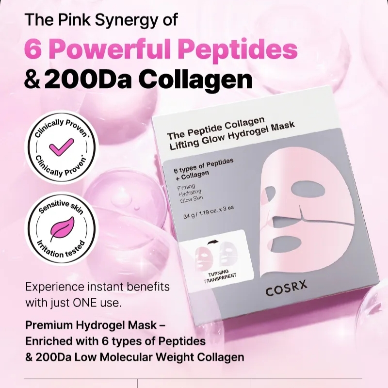 COSRX - The Peptide Collagen Lifting Glow Hydrogel Mask