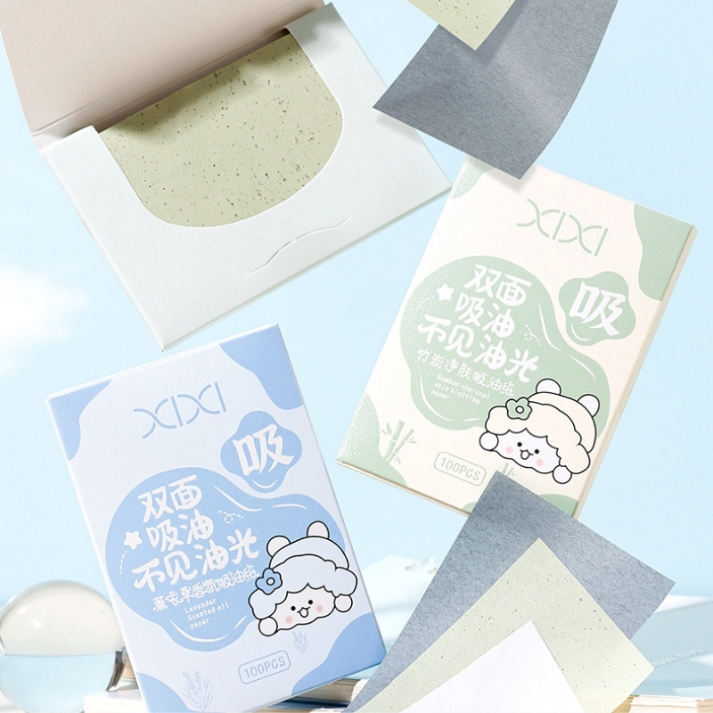 xixi - Fresh Oil Blotting Paper - Levender (100pcs) - Image 7