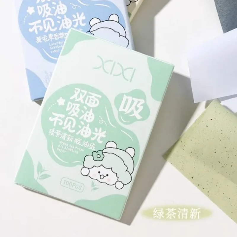 xixi - Fresh Oil Blotting Paper - Levender (100pcs) - Image 3