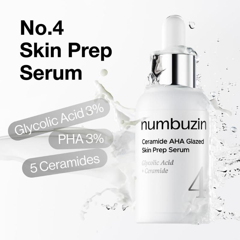 numbuzin - No.4 Ceramide AHA Glazed Skin Prep Serum