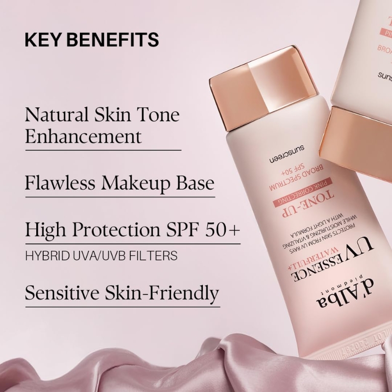 Key benefits: Natural skin tone enhancement, flawless makeup base, SPF 50+ with hybrid UVA/UVB filters, sensitive skin-friendly