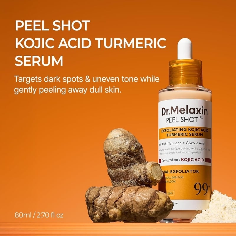 Dr. Melaxin - Peel Shot Exfoliating Kojic Acid Turmeric Serum (80ml) - Image 2