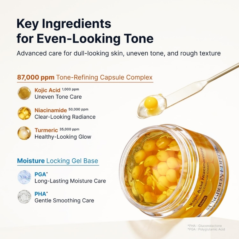 Sungboon Editor - Kojic Acid Niacinamide Brightening Capsule Cream (50ml) - Image 3
