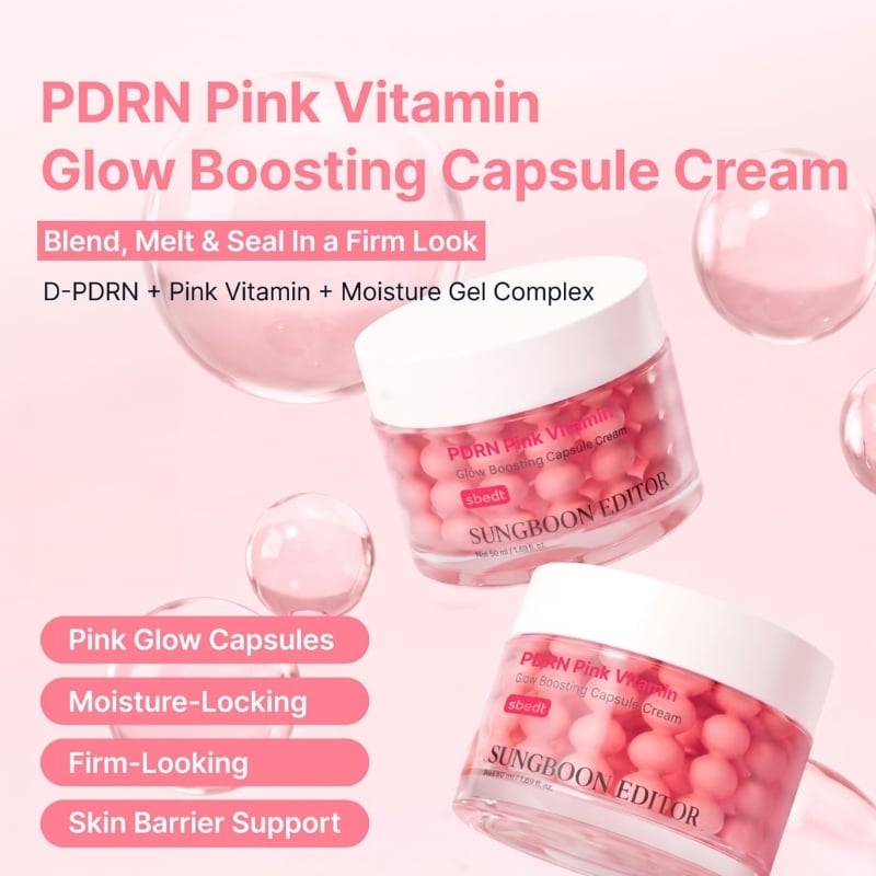 Sungboon Editor - PDRN Pink Vitamin Glow Boosting Capsule Cream (50ml) - Image 2