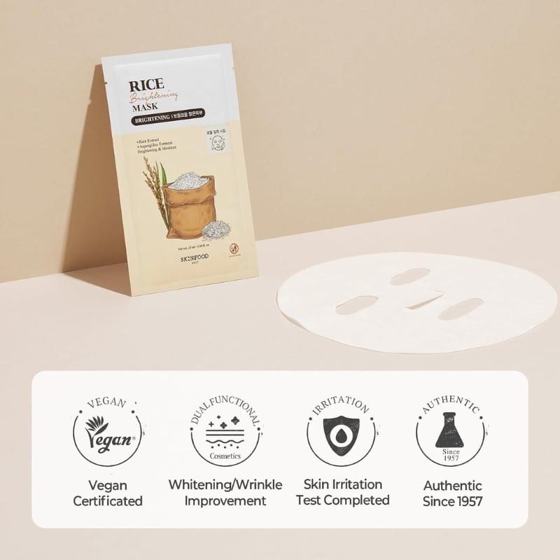 Skinfood - Rice Brightening Daily Mask (1EA) - Image 3