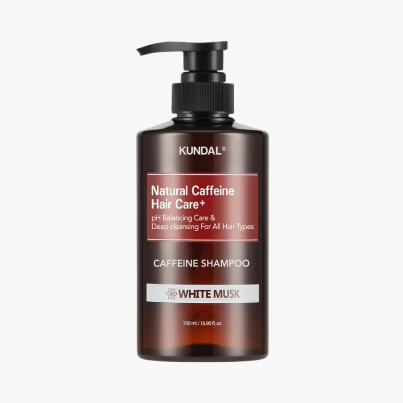 Natural Caffeine Hair Care + Caffeine Shampoo – White Musk (500ml)