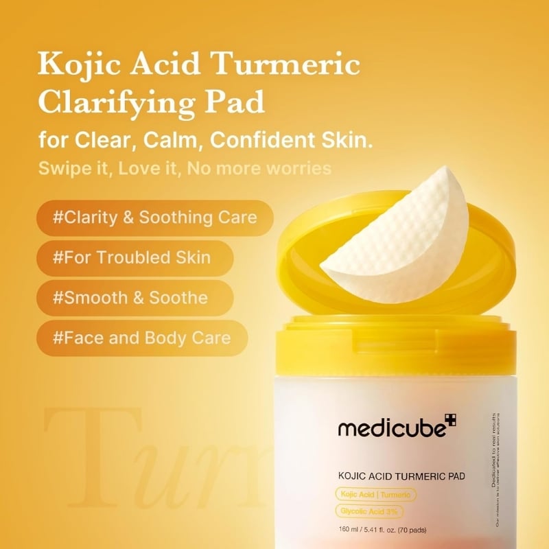 Kojic Acid Tumeric Toner Pad (70pcs) - Image 2