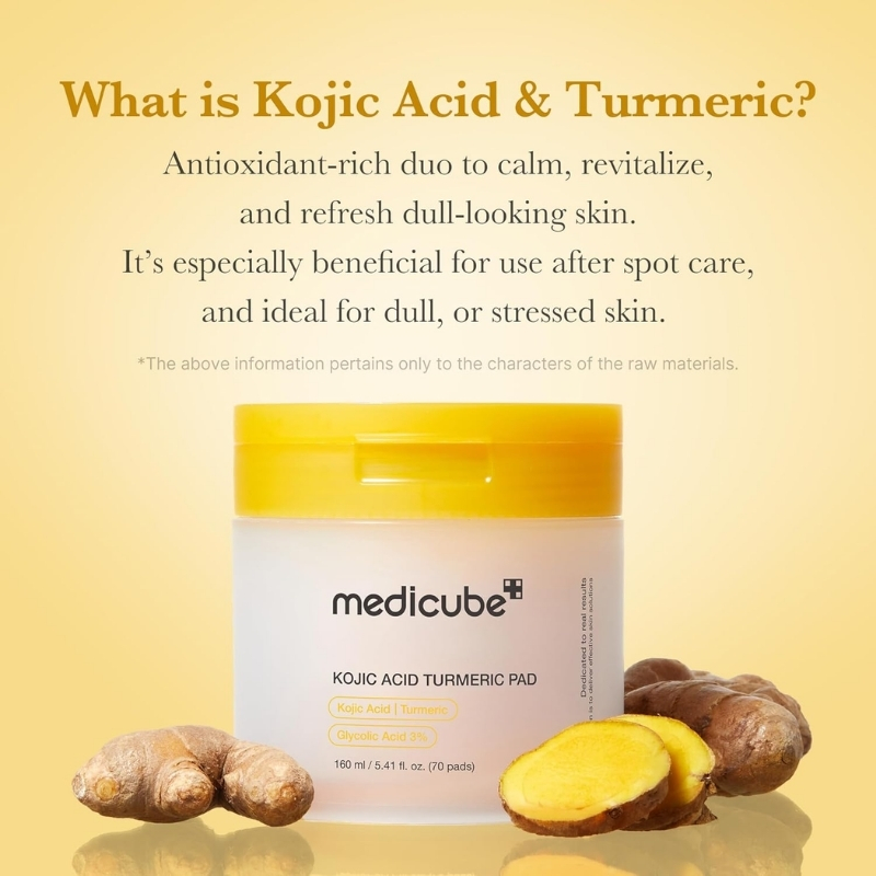 Kojic Acid Tumeric Toner Pad (70pcs) - Image 3