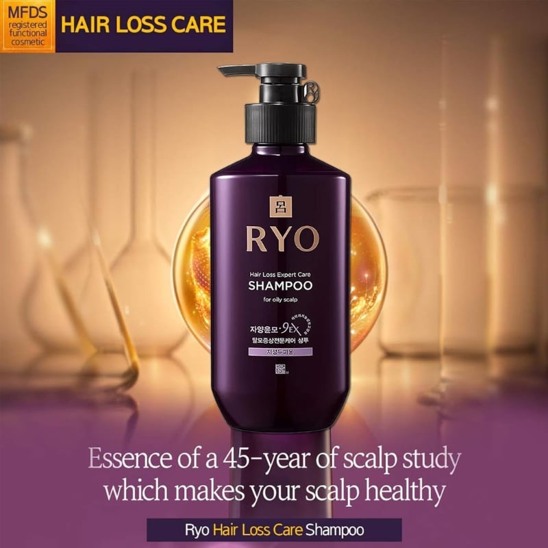 Ryo - Hair Loss Expert Care 9EX Shampoo For Dry & Normal Scalp (400ml) - Image 2