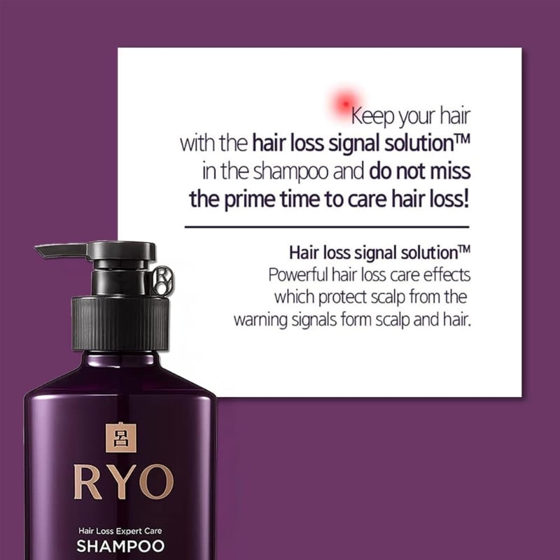 Ryo - Hair Loss Expert Care 9EX Shampoo For Dry & Normal Scalp (400ml) - Image 4