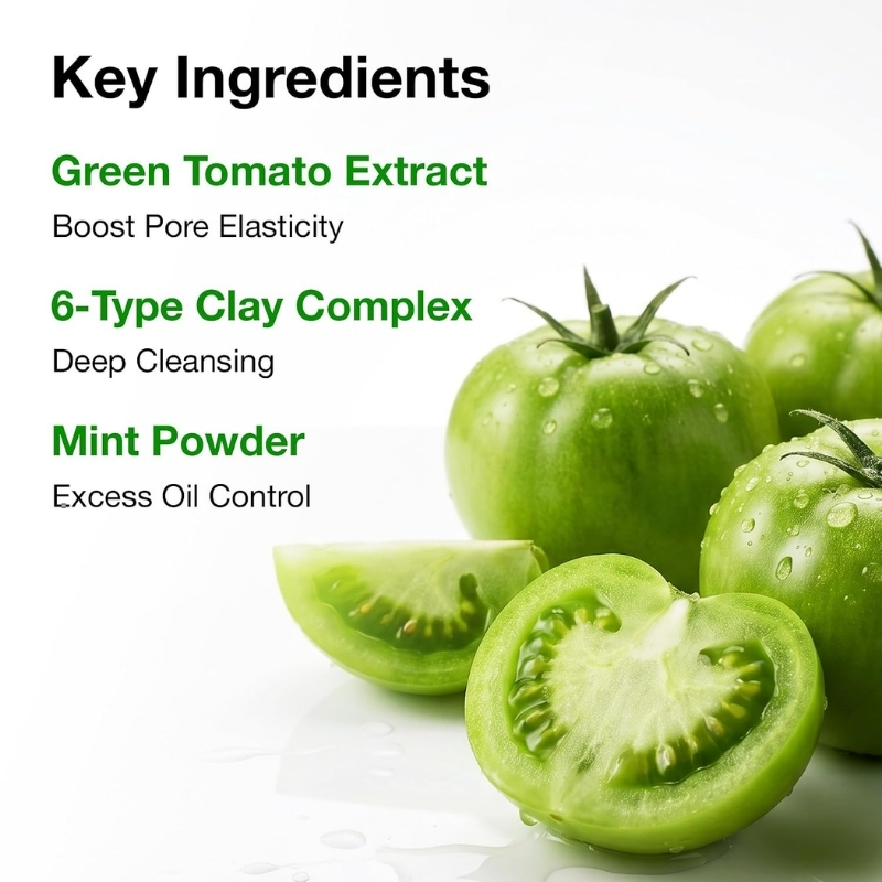 Green Tomato Clay Mask Cleanser (120ml) - Image 13